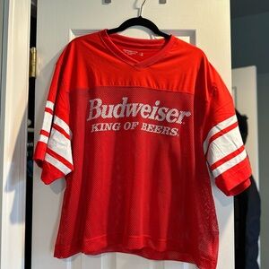 Abercrombie & Fitch Red Mesh Top